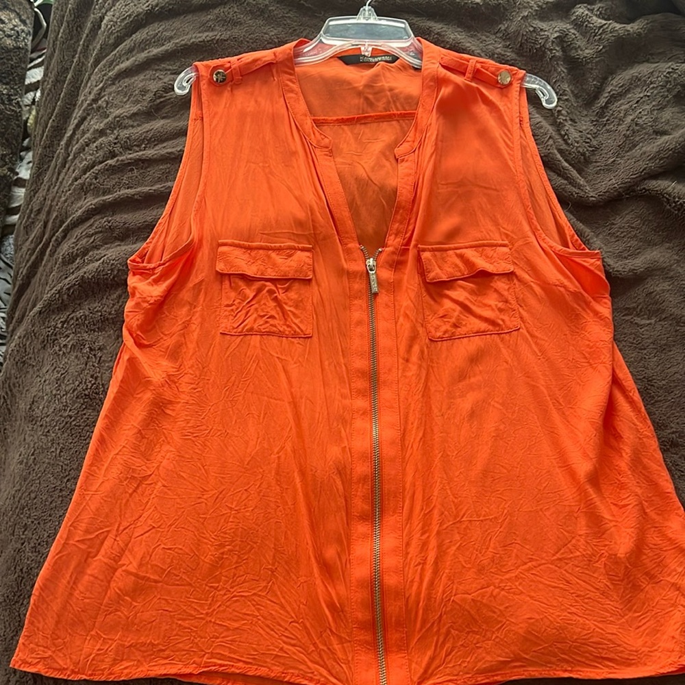 Kardashian Kollection Zip up tank top size XL